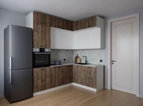 Кухонный гарнитур Старое Дерево 2200*1700 (Стол. 26мм) в Сургуте - surgut.ok-mebel.com | фото