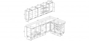 Кухонный гарнитур Старое Дерево 2600*1600 (Стол. 26мм) в Сургуте - surgut.ok-mebel.com | фото 2