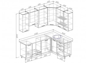 Кухонный гарнитур угловой Дели 2200*1600 (Стол. 26мм) в Сургуте - surgut.ok-mebel.com | фото 2