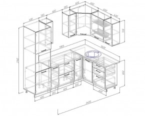 Кухонный гарнитур угловой Капри 2400х1600 (Стол. 38мм) в Сургуте - surgut.ok-mebel.com | фото 2