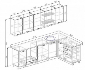 Кухонный гарнитур угловой Пайн 2600х1600 (Стол. 38мм) в Сургуте - surgut.ok-mebel.com | фото 2