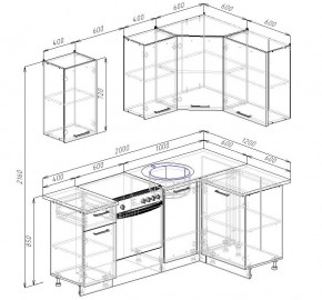 Кухонный гарнитур угловой Шимо 2000х1200 (Стол. 26мм) в Сургуте - surgut.ok-mebel.com | фото 2