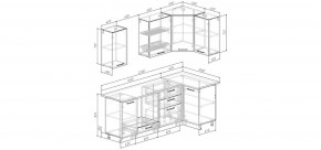 Кухонный гарнитур угловой Смоки 2200*1000 (Стол. 38 мм) в Сургуте - surgut.ok-mebel.com | фото 2