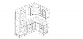 Кухонный гарнитур угловой Смоки 2400*1600 (Стол. 38мм) в Сургуте - surgut.ok-mebel.com | фото 2
