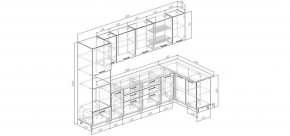 Кухонный гарнитур угловой Смоки 3200*1400 (Стол. 26мм) в Сургуте - surgut.ok-mebel.com | фото 2