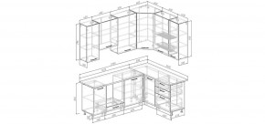 Кухонный гарнитур Умбра 2200*1600 h950 (Стол. 26мм) в Сургуте - surgut.ok-mebel.com | фото 2