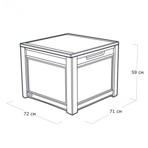Квадратный сундук Cube Rattan 208 л в Сургуте - surgut.ok-mebel.com | фото 4