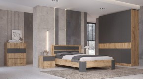ЛЕНОРА Спальный гарнитур (модульный) графит в Сургуте - surgut.ok-mebel.com | фото