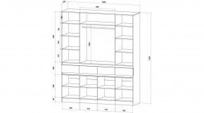 ЛЕНОРА Спальный гарнитур (модульный) графит в Сургуте - surgut.ok-mebel.com | фото 9
