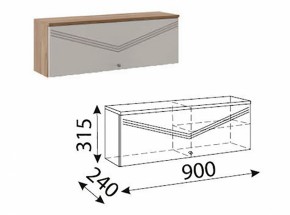 Лимба (гостиная) М10 Шкаф навесной малый в Сургуте - surgut.ok-mebel.com | фото