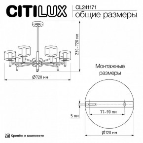 Люстра на штанге Citilux ELAN CL241171 в Сургуте - surgut.ok-mebel.com | фото 12