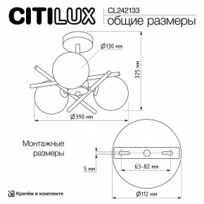 Люстра на штанге Citilux Ronny CL242133 в Сургуте - surgut.ok-mebel.com | фото 7