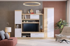 МАКСИ К1 Стенка для гостиной дуб сонома/белое дерево в Сургуте - surgut.ok-mebel.com | фото 5