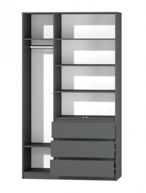МС "Хилтон" Шкаф №2 1200 (Графит) в Сургуте - surgut.ok-mebel.com | фото 3
