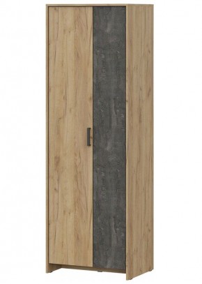 МСП-1 Шкаф 2-х створчатый (Дуб Золотой/Камень темный) в Сургуте - surgut.ok-mebel.com | фото 3
