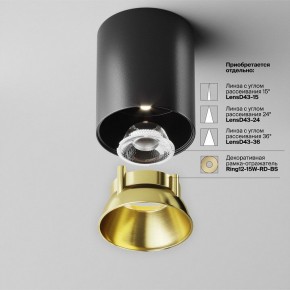 Накладной светильник Maytoni Alfa LED C064CL-12W4K-RD-B в Сургуте - surgut.ok-mebel.com | фото 3
