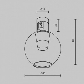 Накладной светильник Maytoni Bubble TR148-1-3W4K-B в Сургуте - surgut.ok-mebel.com | фото 6