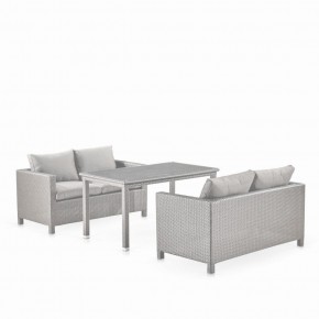 Обеденный комплект плетеной мебели с диванами T256C/S59C-W85 Latte в Сургуте - surgut.ok-mebel.com | фото 1