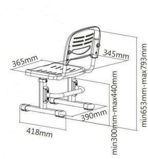 Парта-трансофрмер Amare II Pink + ящик + SST3 Pink в Сургуте - surgut.ok-mebel.com | фото 8