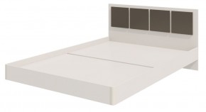 Парус Кровать 1200 на щитах (Белый/Графит) в изголовье 3 декор. квадрата в Сургуте - surgut.ok-mebel.com | фото