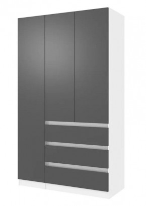 ПАРУС Шкаф 3х- ств. 1200 (белый/графит) в Сургуте - surgut.ok-mebel.com | фото
