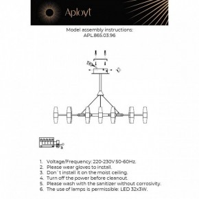 Подвесная люстра Aployt Bernadet APL.865.03.96 в Сургуте - surgut.ok-mebel.com | фото 2