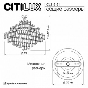 Подвесная люстра Citilux Naiad CL315191 в Сургуте - surgut.ok-mebel.com | фото 7