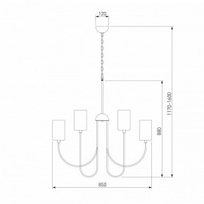 Подвесная люстра Eurosvet Abbey 60164/10 никель Smart в Сургуте - surgut.ok-mebel.com | фото 4