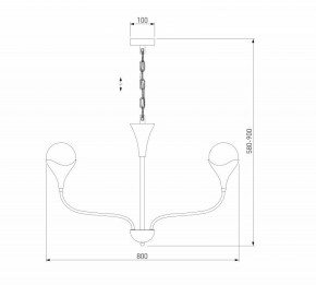 Подвесная люстра Eurosvet Calyx 60169/6 никель в Сургуте - surgut.ok-mebel.com | фото 3