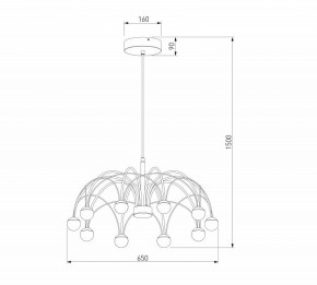 Подвесная люстра Eurosvet Ragno 90034/10 LED черный в Сургуте - surgut.ok-mebel.com | фото 5