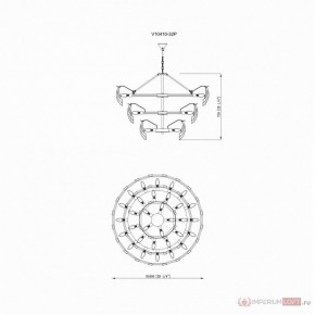 Подвесная люстра Moderli Justine MD_V10410-32P base_V10410-32P glass, V10410-32P base+V10410-32P glass, УТ000035371 в Сургуте - surgut.ok-mebel.com | фото 4