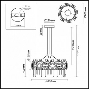 Подвесная люстра Odeon Light Magnet 5407/92L в Сургуте - surgut.ok-mebel.com | фото 6