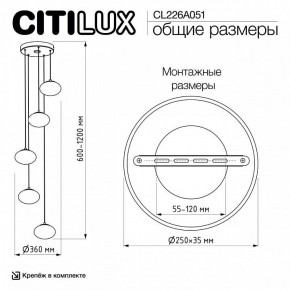 Подвесной светильник Citilux Atman Smart CL226A051 в Сургуте - surgut.ok-mebel.com | фото 10