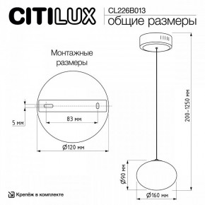 Подвесной светильник Citilux Atman Smart CL226B013 в Сургуте - surgut.ok-mebel.com | фото 10