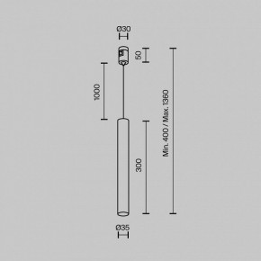 Подвесной светильник Maytoni Focus Led TR155-1-5W4K-B в Сургуте - surgut.ok-mebel.com | фото 5