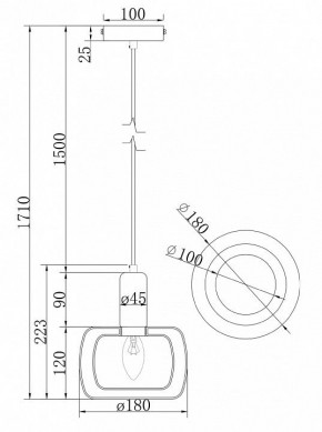 Подвесной светильник Maytoni Vision MOD411PL-01G в Сургуте - surgut.ok-mebel.com | фото 7