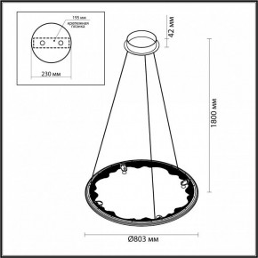 Подвесной светильник Odeon Light Cayon 7001/55L в Сургуте - surgut.ok-mebel.com | фото 4