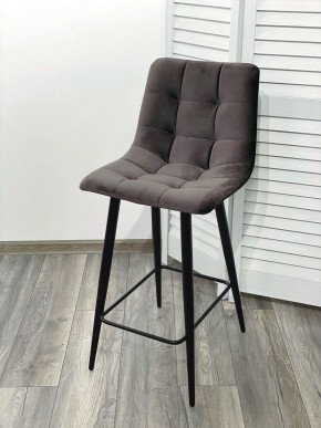 Полубарный стул CHILLI-QB графит #14, велюр / черный каркас (H=66cm) М-City в Сургуте - surgut.ok-mebel.com | фото 2