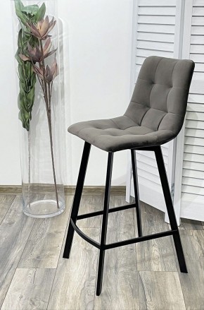 Полубарный стул CHILLI-QB SQUARE графит #14, велюр / черный каркас (H=66cm) М-City в Сургуте - surgut.ok-mebel.com | фото 2