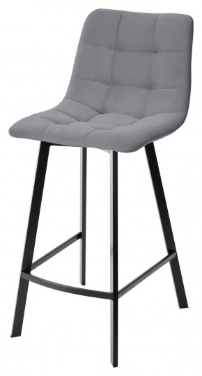 Полубарный стул CHILLI-QB SQUARE серый #27, велюр / черный каркас (H=66cm) М-City в Сургуте - surgut.ok-mebel.com | фото 1