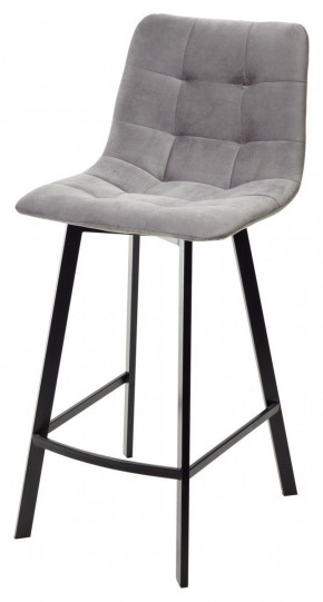 Полубарный стул CHILLI-QB SQUARE светло-серый #26, велюр / черный каркас (H=66cm) М-City в Сургуте - surgut.ok-mebel.com | фото 1