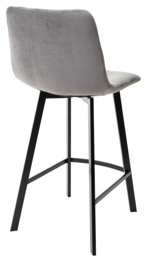 Полубарный стул CHILLI-QB SQUARE светло-серый #26, велюр / черный каркас (H=66cm) М-City в Сургуте - surgut.ok-mebel.com | фото 4
