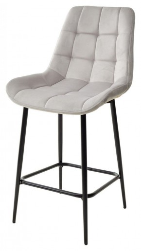 Полубарный стул ХОФМАН, цвет H-09 Светло-серый, велюр / черный каркас H=63cm М-City в Сургуте - surgut.ok-mebel.com | фото