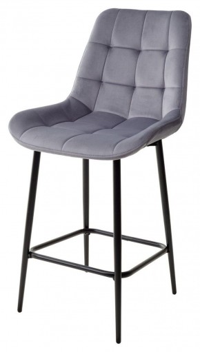 Полубарный стул ХОФМАН, цвет H-14 Серый, велюр / черный каркас H=63cm М-City в Сургуте - surgut.ok-mebel.com | фото