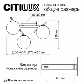 Потолочная люстра Citilux Dorsy CL223132 в Сургуте - surgut.ok-mebel.com | фото 12