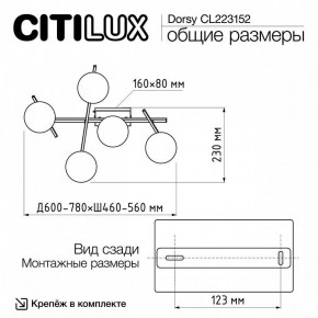 Потолочная люстра Citilux Dorsy CL223152 в Сургуте - surgut.ok-mebel.com | фото 10