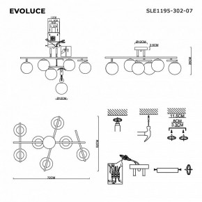 Потолочная люстра EVOLUCE SIERRA SLE1195-302-07 в Сургуте - surgut.ok-mebel.com | фото 7