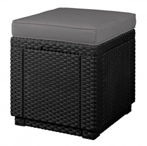 Пуфик Куб с подушкой (Cube with cushion) графит - прохладный серый в Сургуте - surgut.ok-mebel.com | фото 1