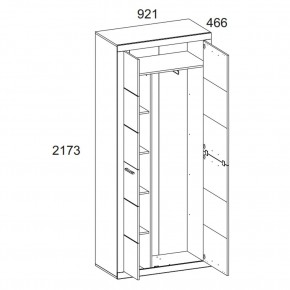 Шкаф 2D OSKAR , цвет дуб Санремо в Сургуте - surgut.ok-mebel.com | фото 4