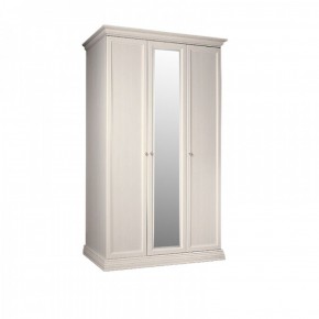 Шкаф 3-х дверный для платья и белья (1 зеркало) Амели штрих-лак (АМШ1/3) в Сургуте - surgut.ok-mebel.com | фото